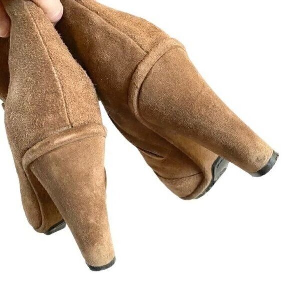 Allsaints Stepney Tan Suede Over the Knee Lace Up Tassel Boots EU 36 US 6 - Picture 7 of 16